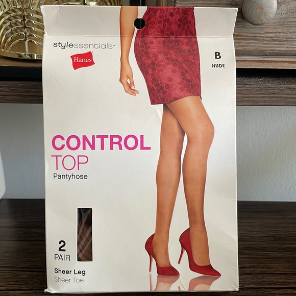 Hanes Accessories Hanes Control Top Pantyhose 2 Pair Sheer Leg
